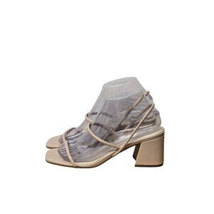 Marc Fisher Block Heels Womens Size 7.5  Galvin Faux Leather Slingback Shoes